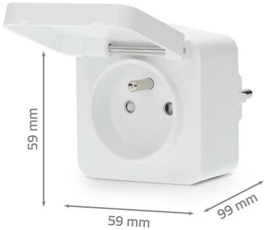 Nedis ZBPO130EWT - Priză inteligentă Smartlife 3680W/230V/Tip E/16A Wi-Fi Tuya I