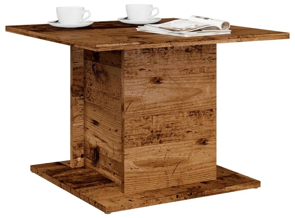 vidaXL Măsuță de cafea, lemn vechi, 55,5x55,5x40 cm, lemn prelucrat