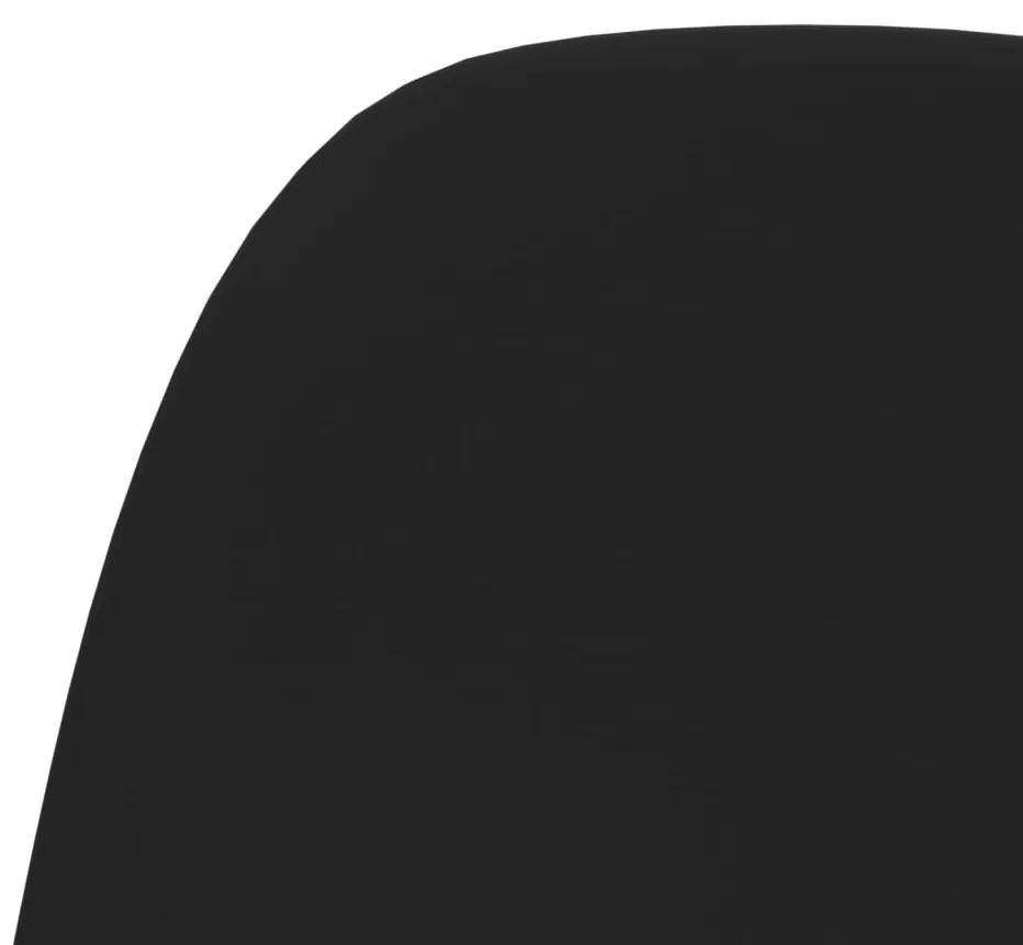 Scaun de bucatarie pivotant, negru, catifea 1, Negru