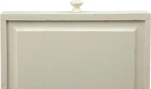 Masa fixa, L140 80 H80 cm, cu sertar, lemn masiv alb antichizat/natur