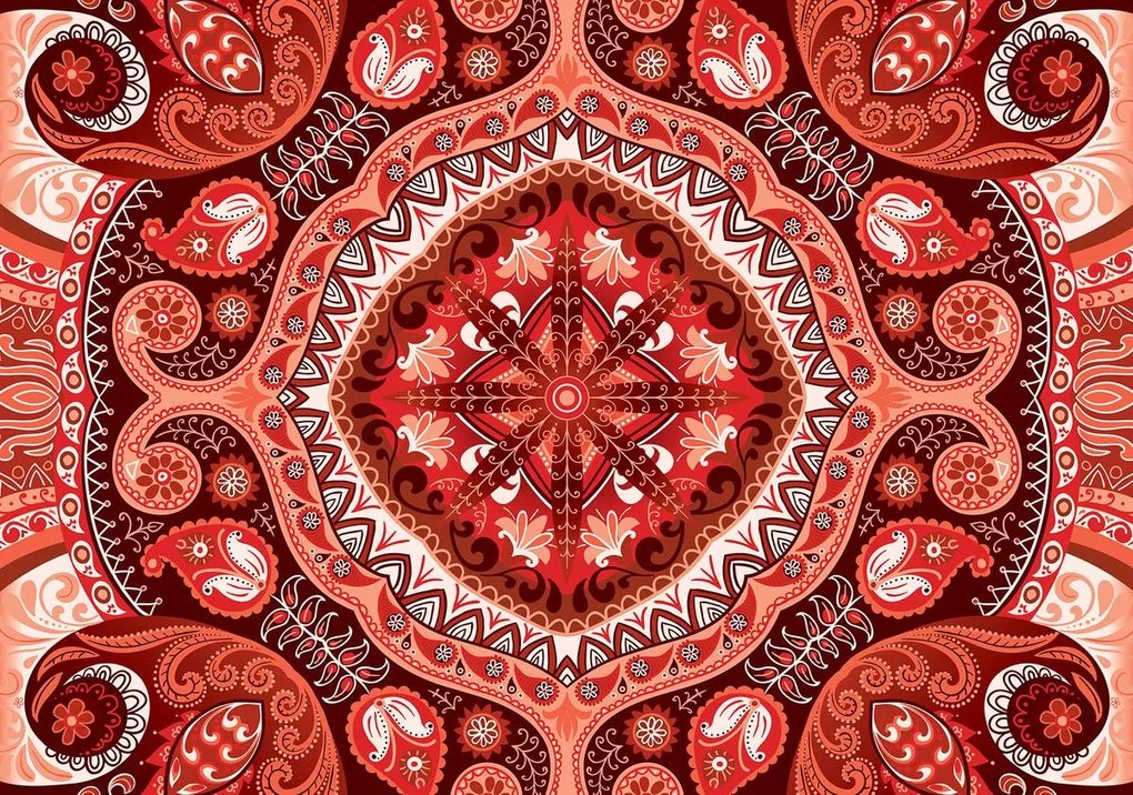 Fototapet - Mozaic roșu (152,5x104 cm)