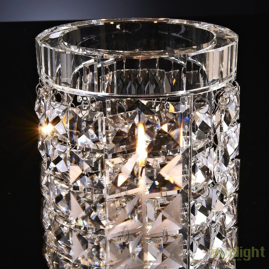 Suport pentru lumanare design LUX, realizat manual din sticla, NEFERTARI ROUND 22cm