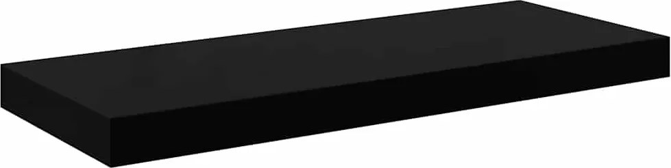 vidaXL Raft de perete suspendat negru extralucios, 60x23,5x3,8 cm, MDF
