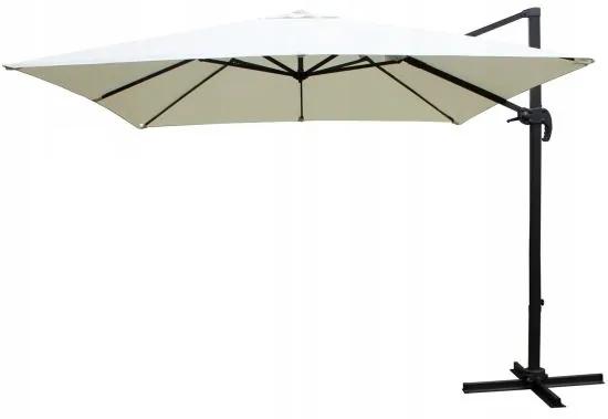Umbrela gradina/terasa, cu articulatie, patrata, crem, 300 cm, Roma