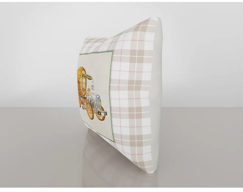 Față de pernă cu amestec din bumbac Vitaus Rusto Galima, 43 x 43 cm