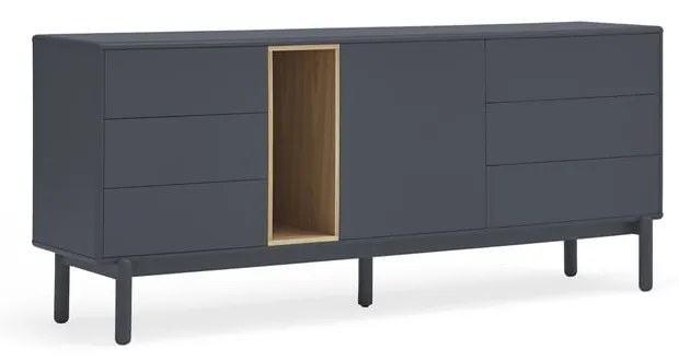 Comodă joasă de culoare gri închis 180x76 cm Corvo - Teulat