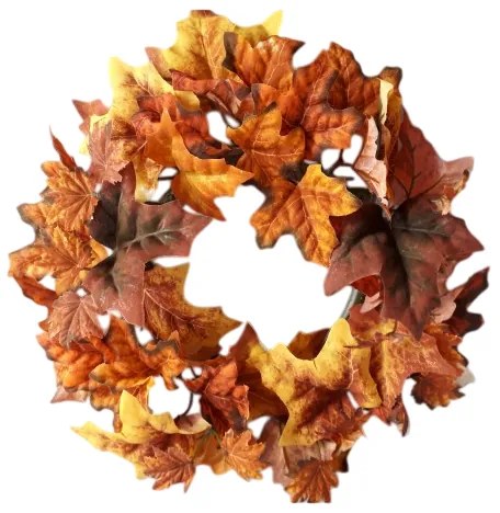 Ghirlanda din frunze de toamnă, 30 cm