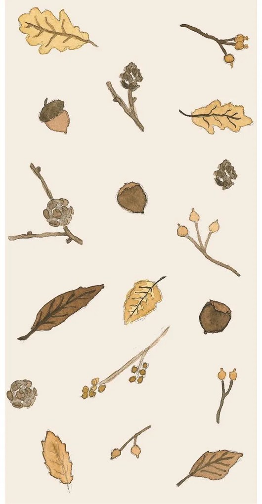 IB Laursen Servetele de masa AUTUMN LEAVES 40x40 cm, 16 buc