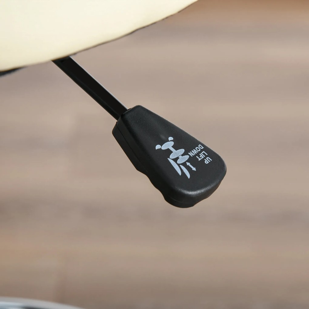 HOMCOM Scaun bar capitonat, scaun de bar cu cadru metalic, cu spătar, din piele ecologică, reglabil pe înălțime, scaun de bucătărie cu suport pentru picioare, rotire 360° Tresenhocker pentru bucătărie, living, sufragerie Bej | Aosom Romania