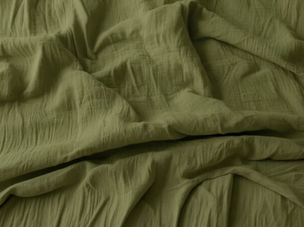 Lenjerie de pat din muselina MOELLIN oliv deschis Dimensiune lenjerie de pat: 70 x 90 cm | 140 x 200 cm