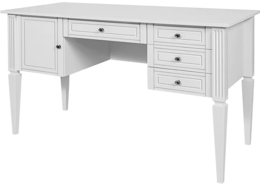 Birou elegant Ines alb L132 cm