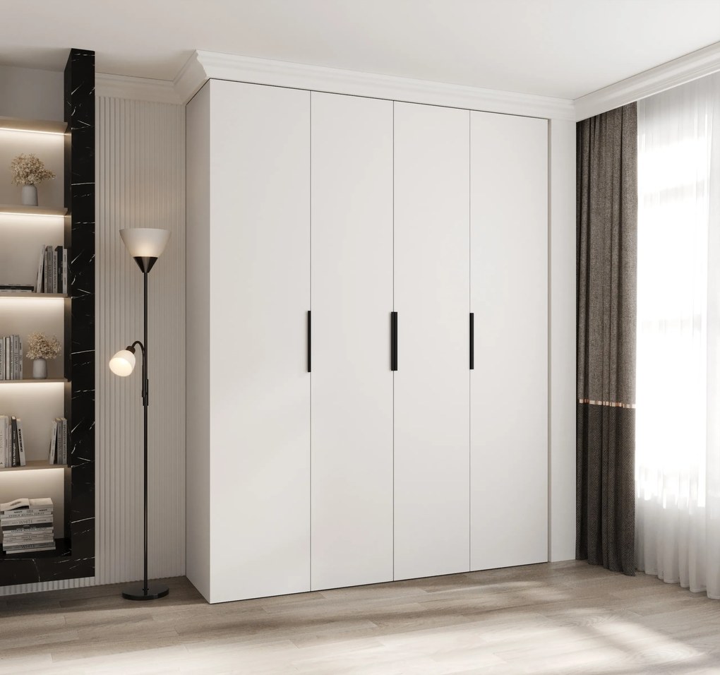Dulap de haine 190 cm Carmela 40-4 (alb + Negru). 1126669