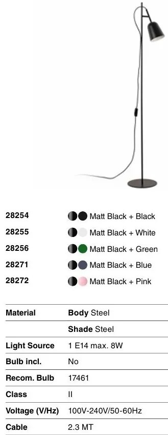 Lampadar, Lampa de podea design modern Studio verde