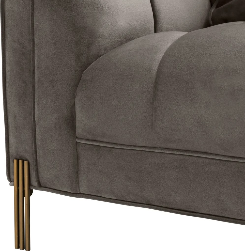 Canapea eleganta design LUX Sienna, catifea gri 113187 HZ