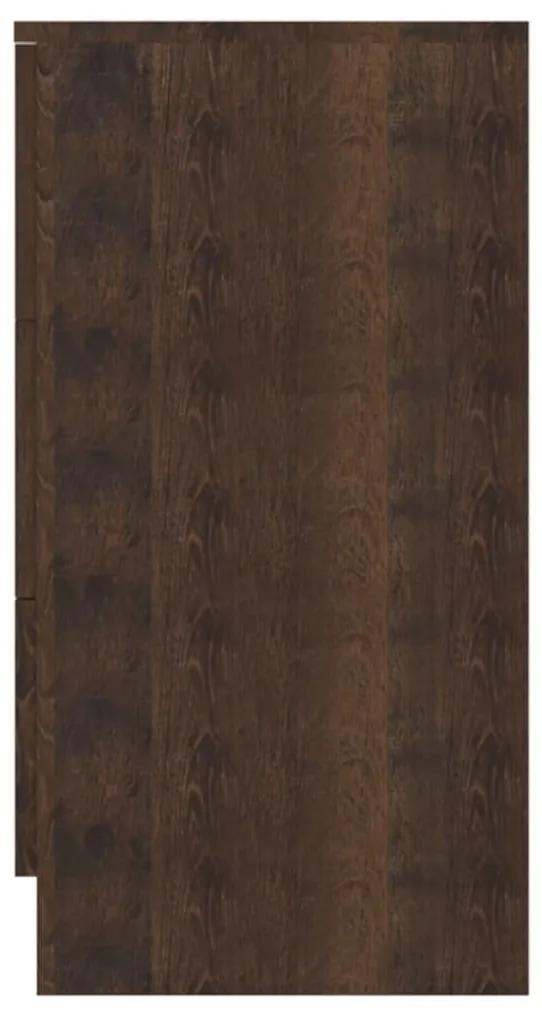 Comoda cu sertare, stejar afumat, 71x35x68 cm, PAL 1, Stejar afumat