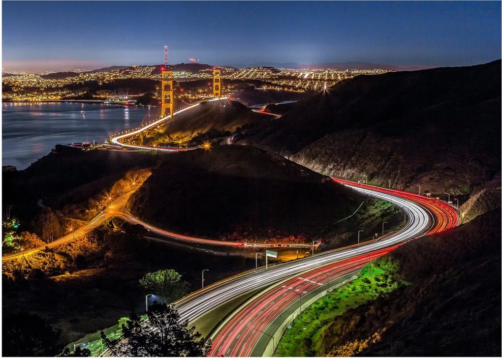 Tablou pe sticlă - Golden Gate Bridge (70x50 cm)