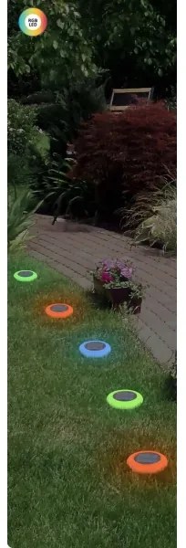 Rabalux 7069 - Lampa solară LED RGB HAITI, 0,6W, 3,7V, IP65