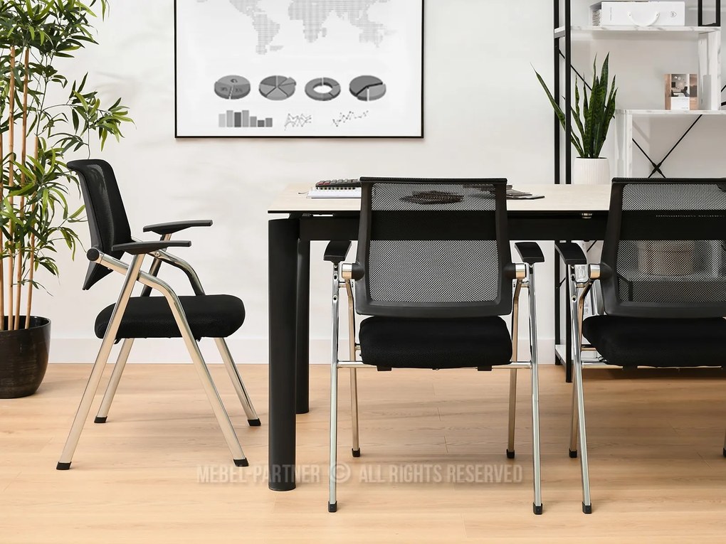 Scaun Harold (negru + crom). Promo -6%. 1111077