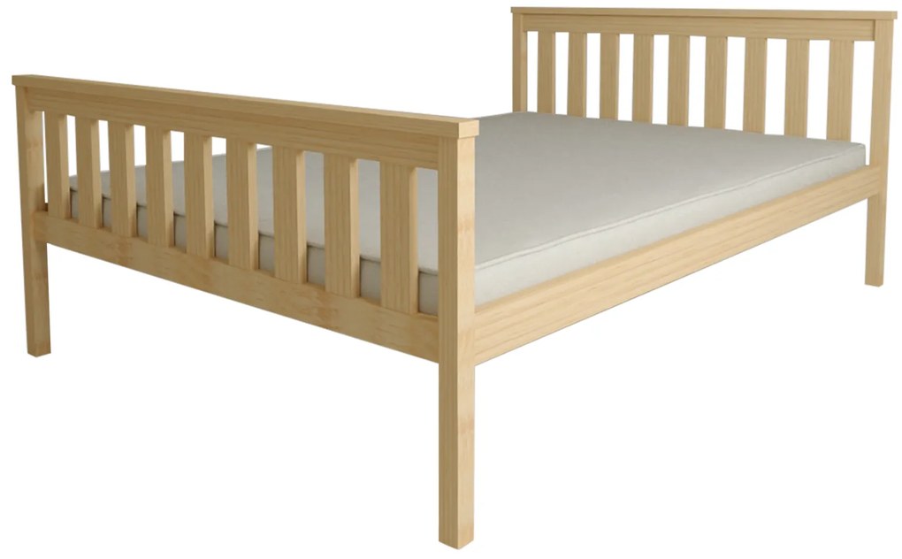 Pat de o persoana KALEA 90 x 200 cm, pin Saltele: Cu saltele Deluxe 10 cm, Somiera pat: Cu lamele drepte