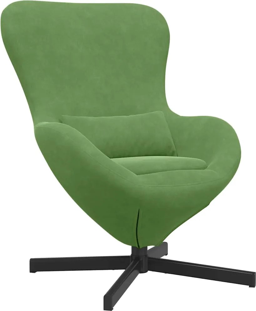 vidaXL Fotoliu ou Verde deschis 63 x 73 x 90 cm Catifea