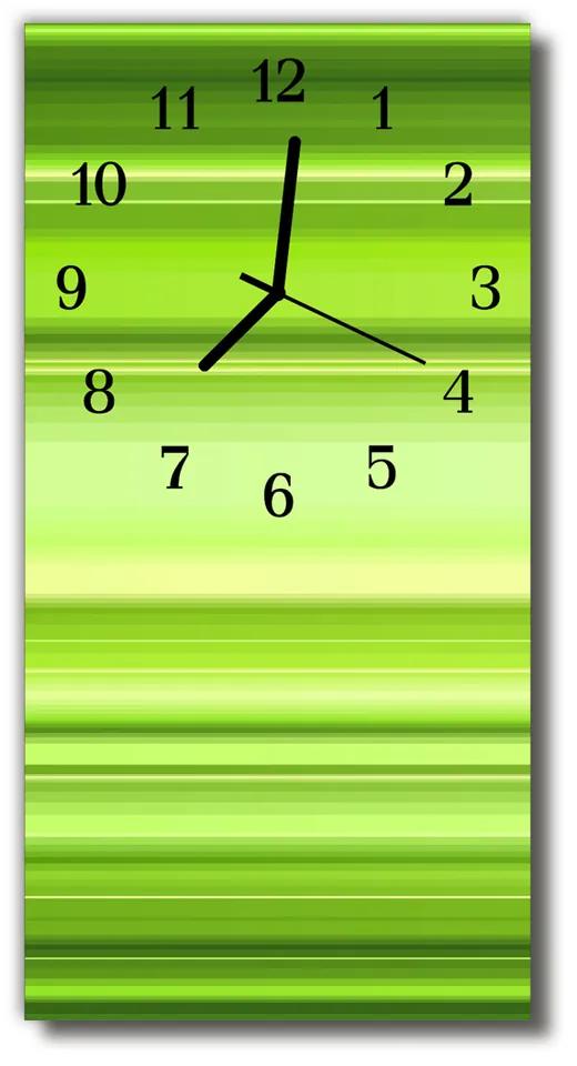 Ceas de perete din sticla vertical Model de arta grafica verde