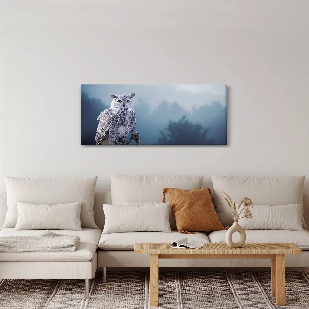 Tablou - Bufniță de zăpadă (120x50 cm)