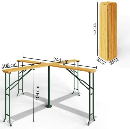 Deuba Masa de bar Quattro 241x241x104 cm