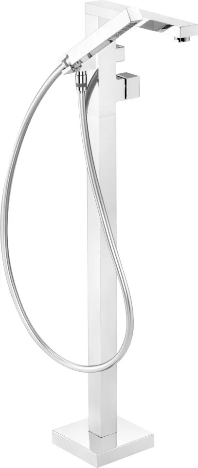 BLUR – Baterie Cadă de Sine Stătătoare cu Set de Duș, BQL_017M Finisaj Cromat 🛁✨