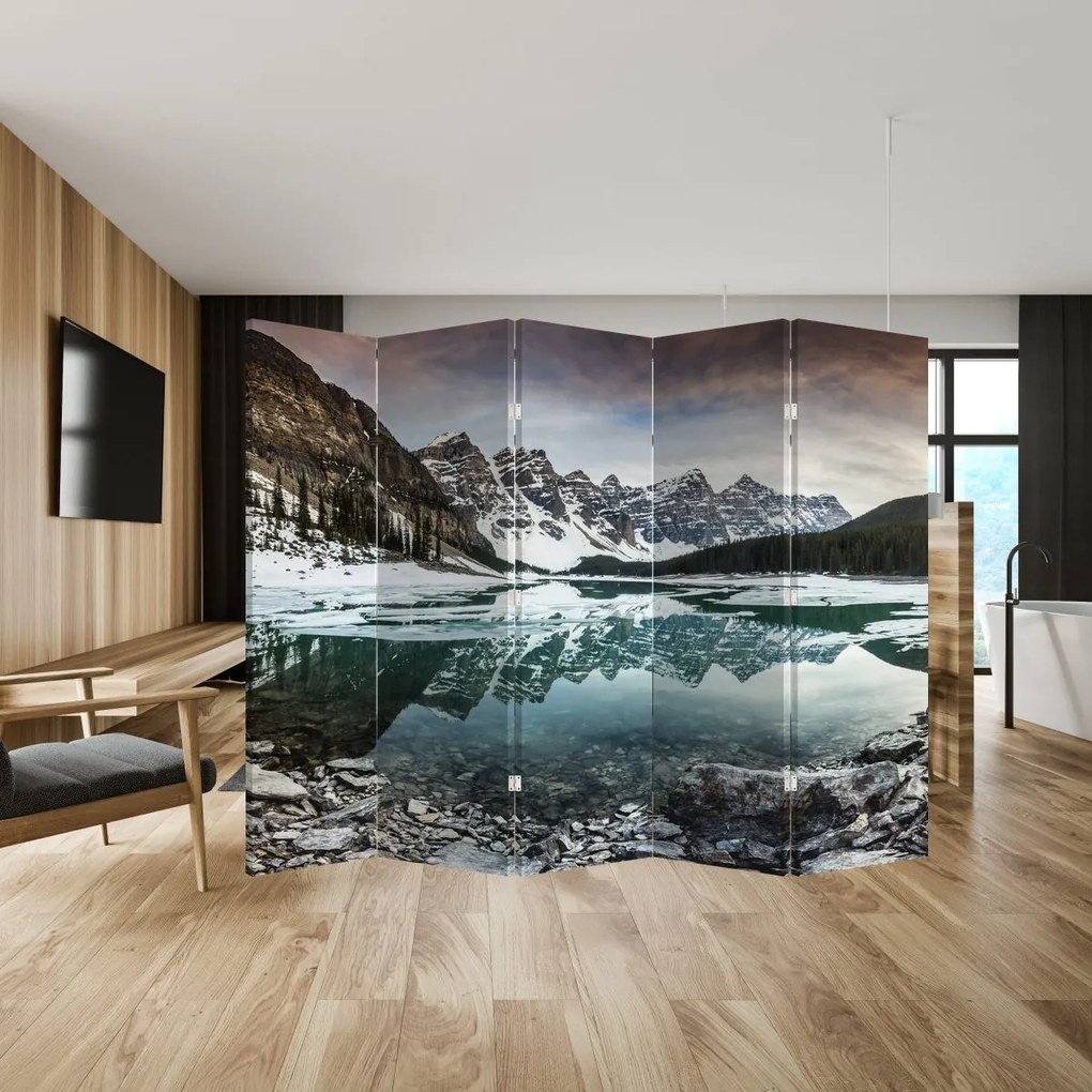 Paravan - Lacul iarna (210x170 cm)
