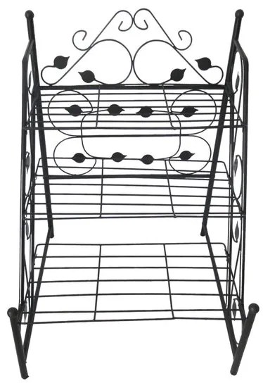 Suport metalic pentru flori, 3 polite 60x60x83 cm