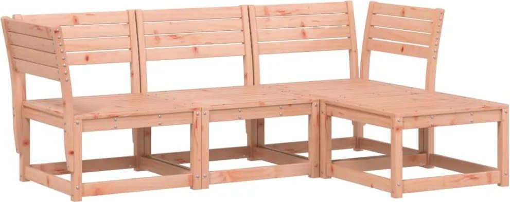 vidaXL Set mobilier relaxare grădină, 4 piese, lemn masiv Douglas