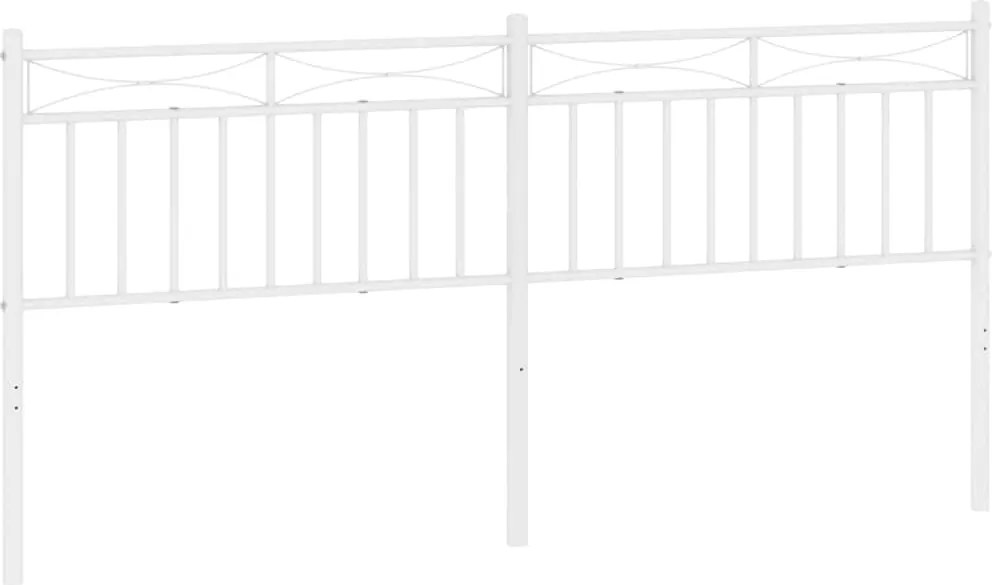 vidaXL Tăblie de pat de schimb metalică, alb, 193 cm