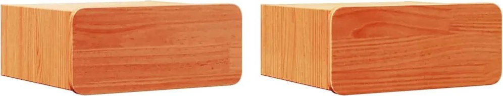 vidaXL Noptieră cu sertar 2 pcs Maroniu cerat 39 x 34 x 16,5 cm