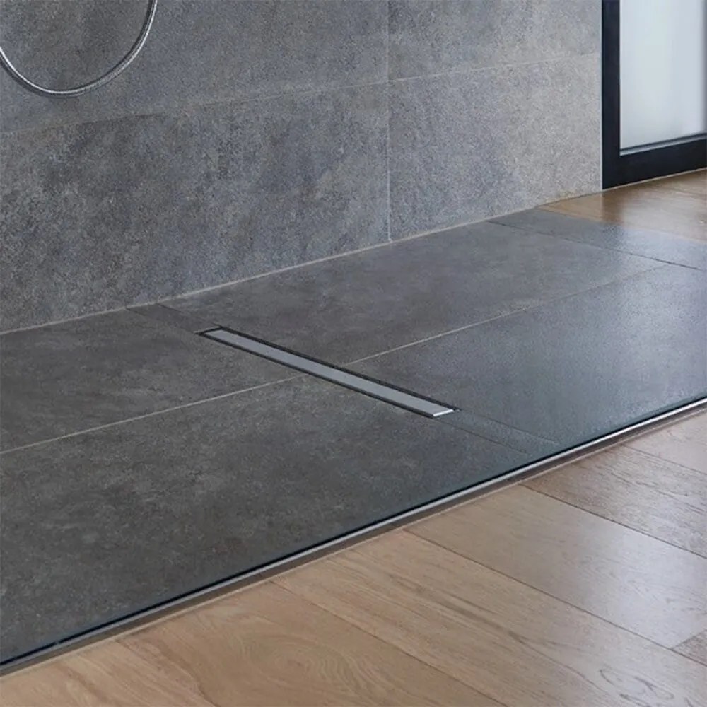 Set rigola dus plus capac Wirquin Venisio Slim finisaj inox 50 cm