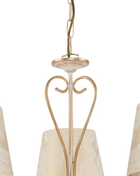Brilagi - Candelabru suspendat pe lanț SONIA 3x E27/15W/230V, Ø 64 cm, crem/patină
