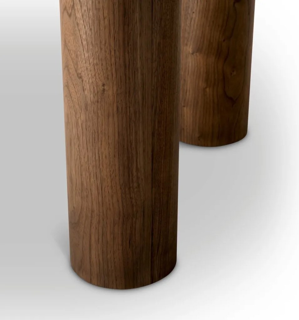 Masa rotunda LUX, Marmura, Furnir Nuc, Presedio 120cm