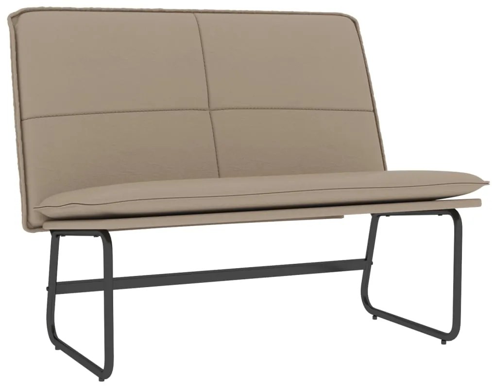 351341 vidaXL Bancă, cappuccino, 100x75x76 cm, piele ecologică
