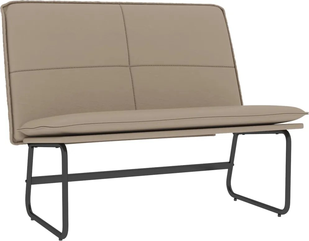 vidaXL Bancă, cappuccino, 100x75x76 cm, piele ecologică