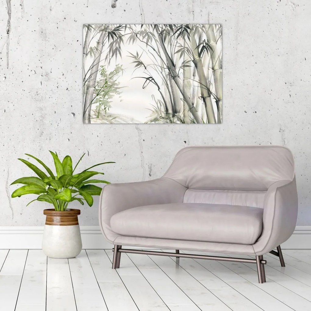 Tablou - Bambuși,desen (70x50 cm)