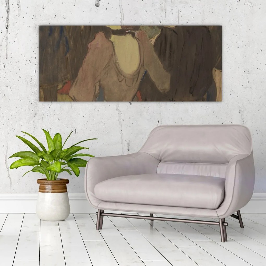 Tablou - Henri de Toulouse-Lautrec, La Goulue and Her Sister, reproducere (120x50 cm)