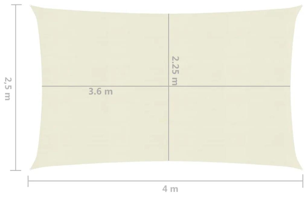Panza parasolar, crem, 2,5 x 4 m, HDPE, 160 g m   Crem, 2.5 x 4 m