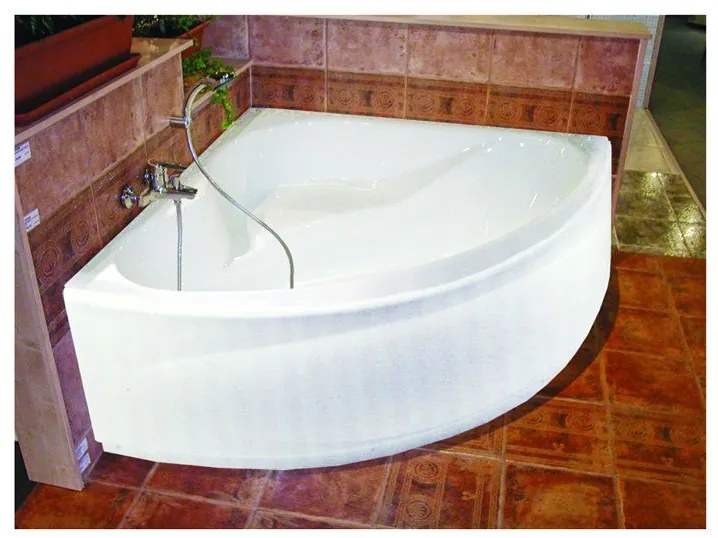 Cada baie de colt, romstal, alma, acril, 140x140x62 cm, alb