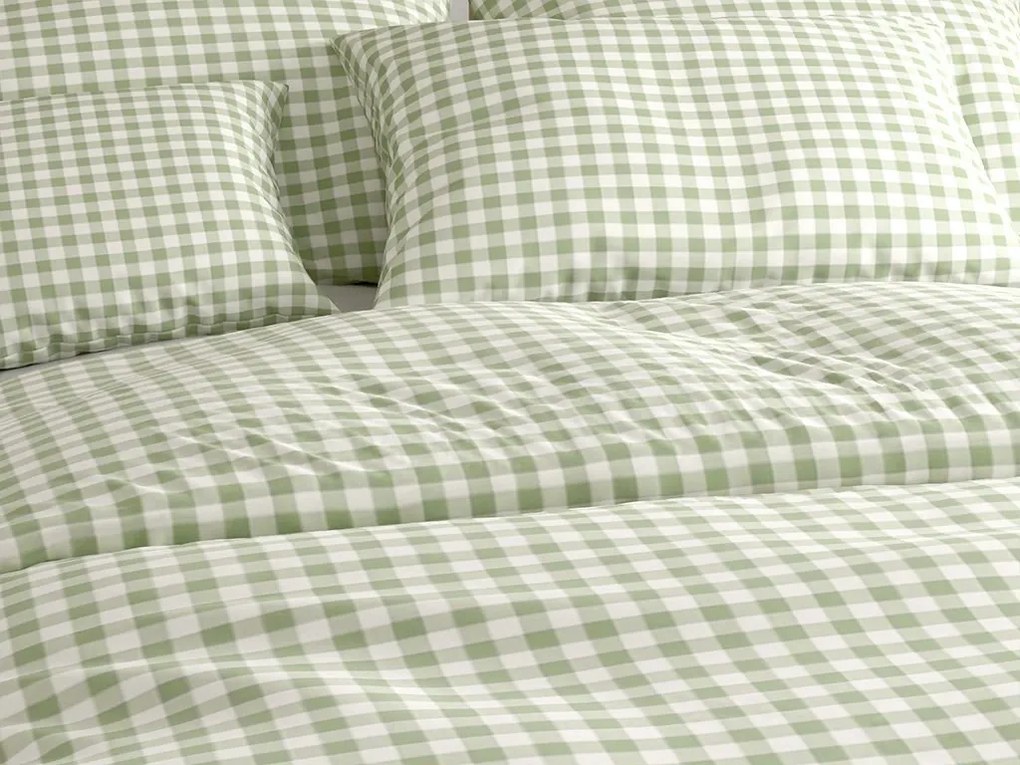 Lenjerie de pat din bumbac NORDIC CHECK verde Dimensiune lenjerie de pat: 70 x 90 cm | 140 x 200 cm
