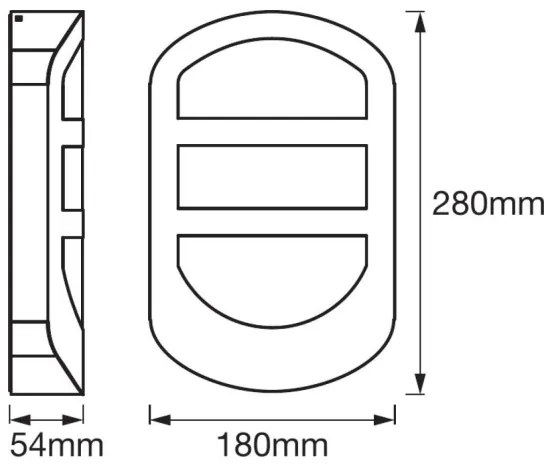 Aplică LED de exterior PLATE LED/12W/230V IP44 Ledvance