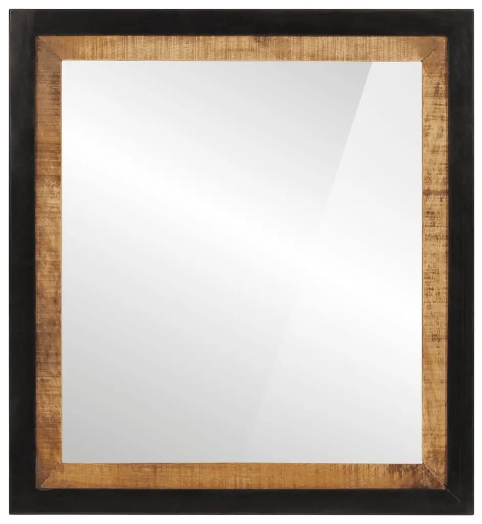 vidaXL Oglindă de baie 55x1x60 cm sticlă și lemn masiv de mango