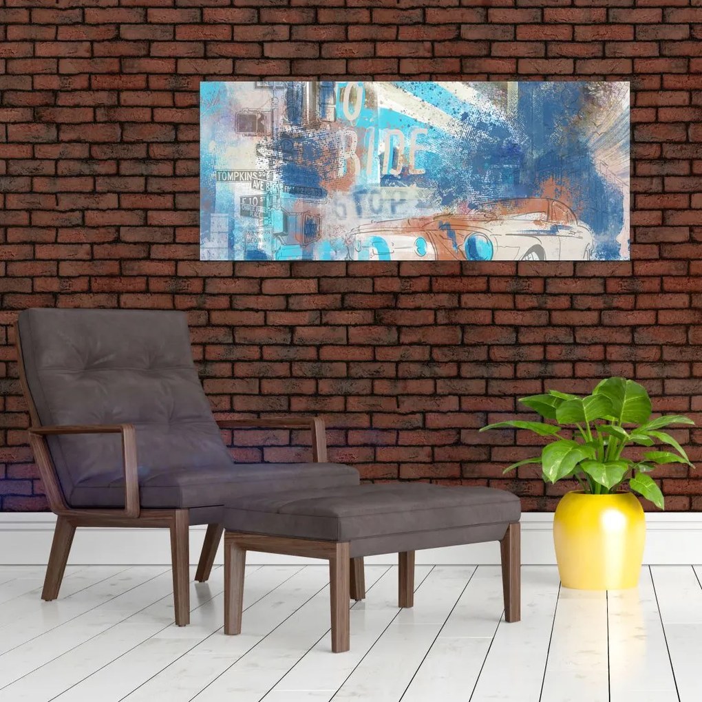 Tablou - Născut să călătorească (120x50 cm)