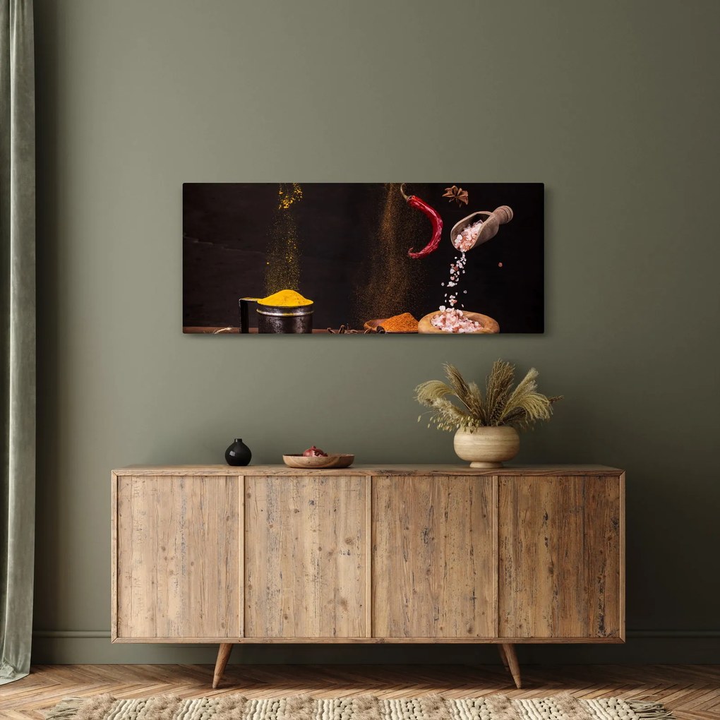 Tablou - Condimente în mișcare (120x50 cm)