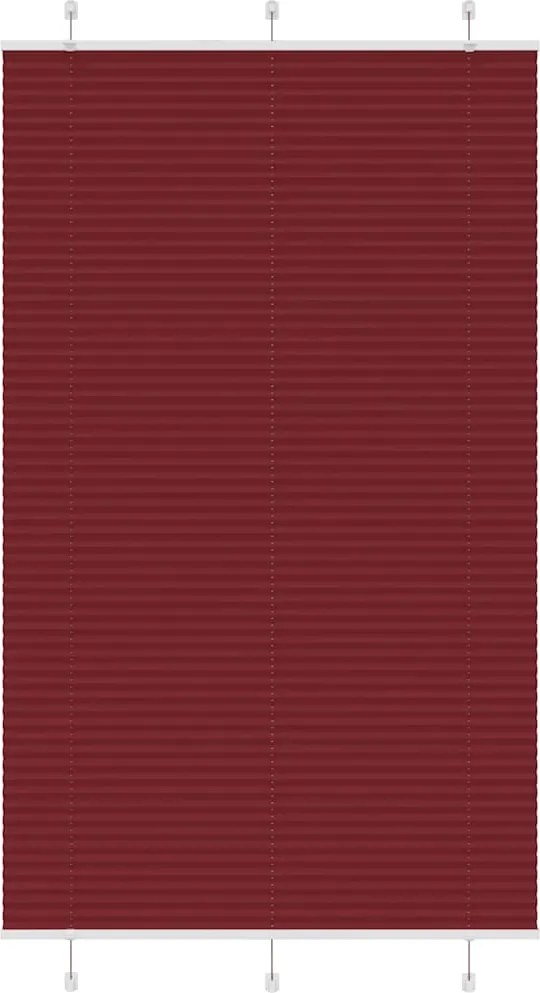vidaXL Jaluzea plisată Bordeaux Roșu 120x200 cm Lățime țesătură