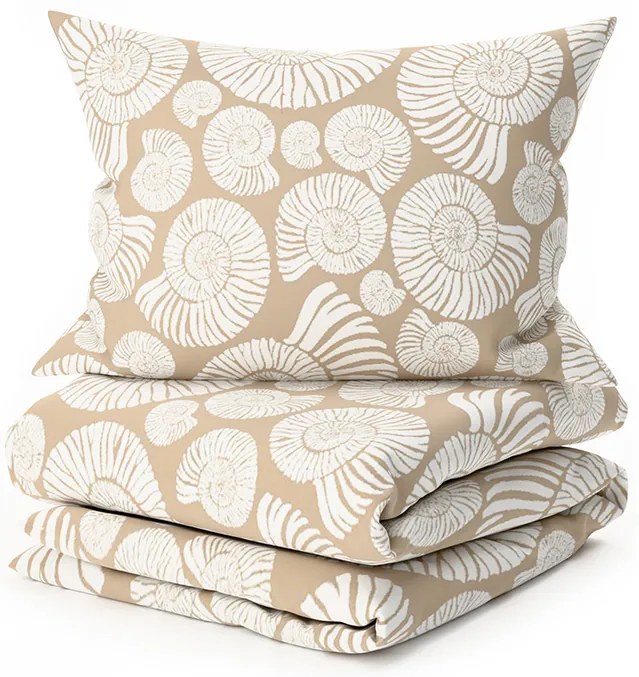 Lenjerie de pat din microfibra SNAIL SHELL maro Dimensiune lenjerie de pat: 70 x 90 cm | 140 x 200 cm
