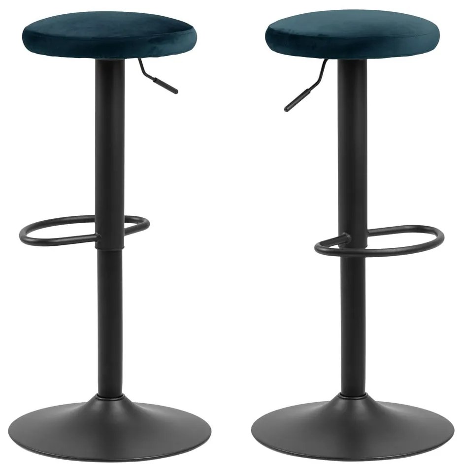 Scaun tip bar cu tapițerie albastră Actona Finch